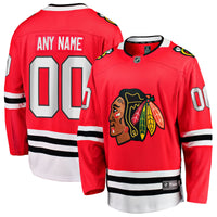 Chicago Blackhawks Fanatics Red Home Breakaway Custom Jersey