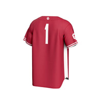 #1 Oklahoma Sooners GameDay Greats Lightweight Baseball Jersey - Crimson