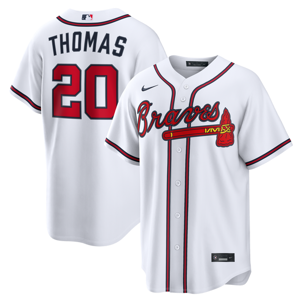 Atlanta Braves Lane Thomas Nike White Home Replica Jersey