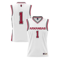GameDay Greats #1 White Arkansas Razorbacks Lightweight Basketball Jersey