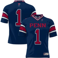 #1 Pennsylvania Quakers GameDay Greats Endzone Football Jersey - Navy