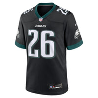Philadelphia Eagles Saquon Barkley Nike Black Alternate Game Jersey