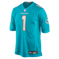 Miami Dolphins Number 1 Groom Nike Aqua Game Jersey