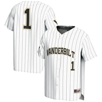 #1 Vanderbilt Commodores GameDay Greats Lightweight Baseball Jersey - White