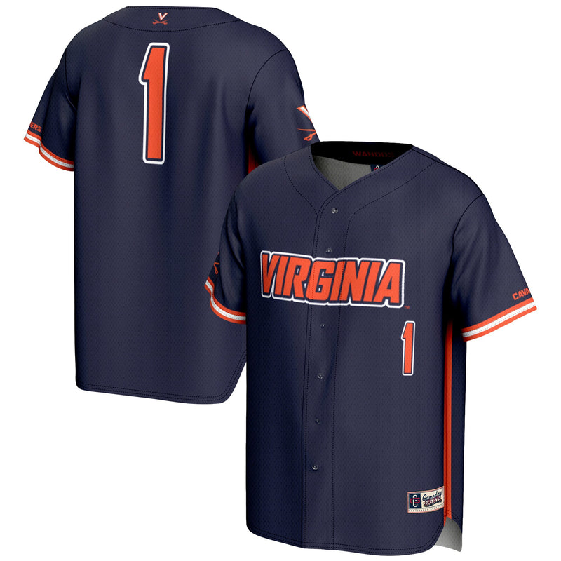 #1 Virginia Cavaliers GameDay Greats Lightweight Baseball Jersey - Navy
