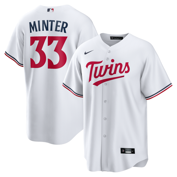 Minnesota Twins A.J. Minter Nike White Home Replica Jersey