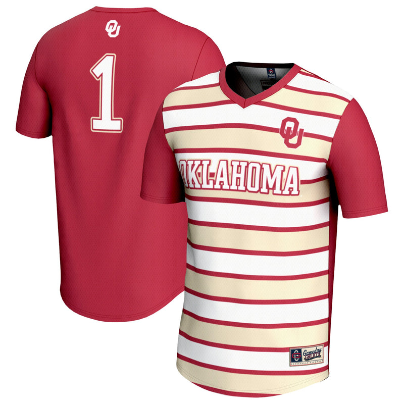 #1 Oklahoma Sooners GameDay Greats Lightweight Soccer Fashion Jersey - Crimson