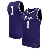 #1 TCU Horned Frogs Nike Replica Basketball Jersey - Purple