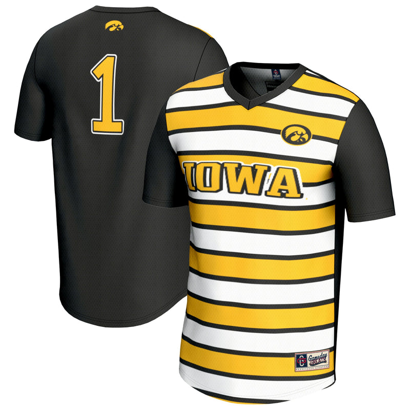 Iowa Hawkeyes GameDay Greats Lightweight Collegiate Soccer Fashion Jersey - Black