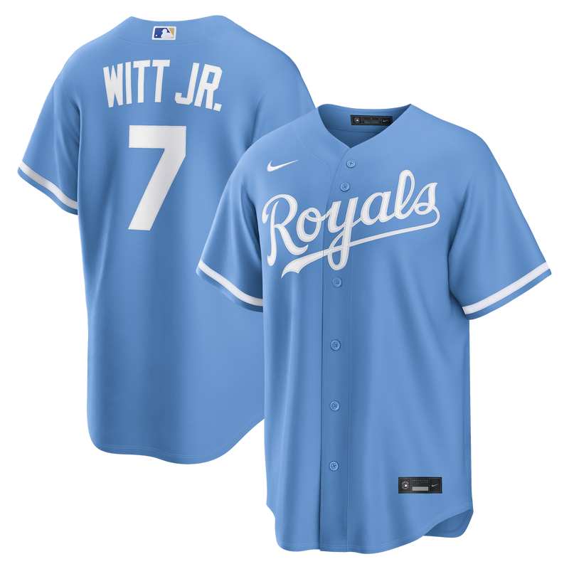 Kansas City Royals Bobby Witt Jr. Nike Light Blue Alternate Replica Jersey
