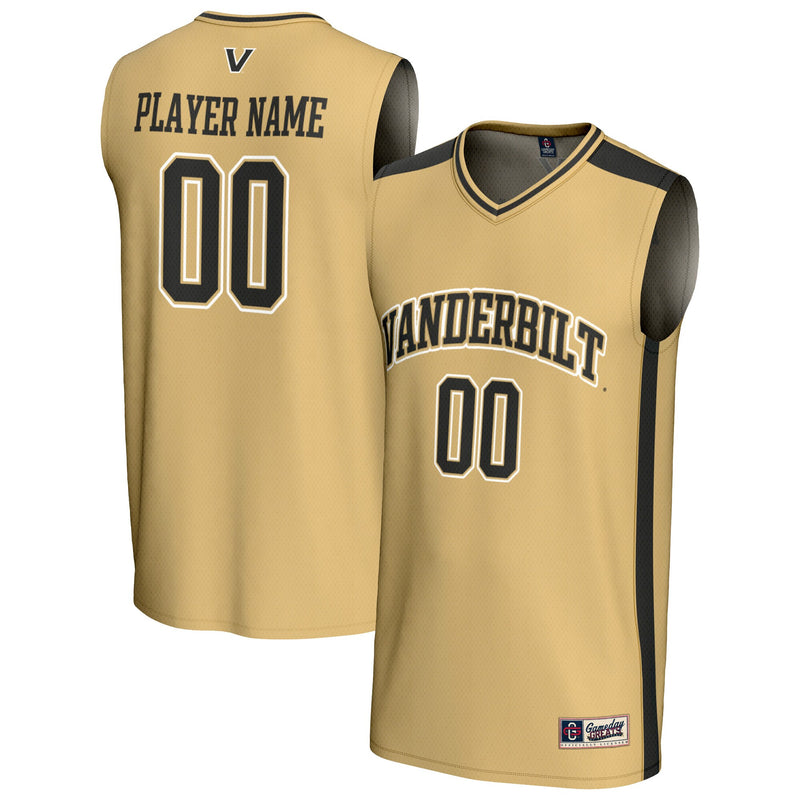Vanderbilt Commodores GameDay Greats NIL Pick-A-Player Lightweight Basketball Fashion Jersey - Gold
