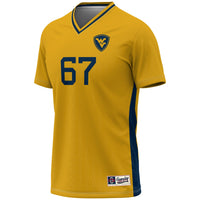 #1 West Virginia Mountaineers GameDay Greats Lightweight Soccer Fashion Jersey - Gold