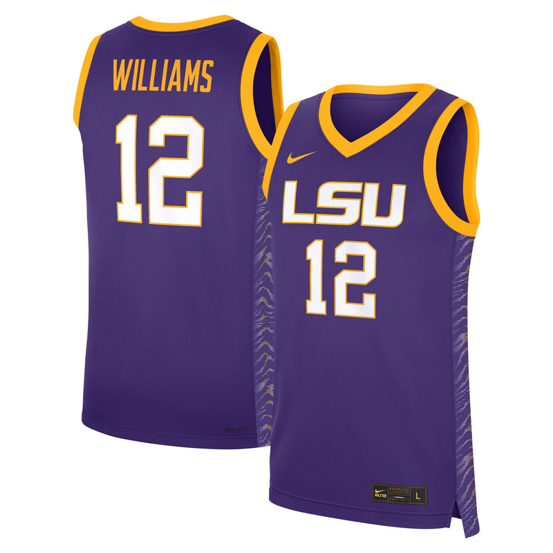 Nike Mikaylah Williams Purple LSU Tigers Replica Basketball Jersey