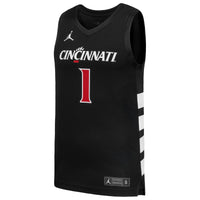 #1 Cincinnati Bearcats Nike Replica Basketball Jersey - Black