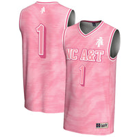 #1 North Carolina A&T Aggies GameDay Greats Lightweight Basketball Jersey - Pink