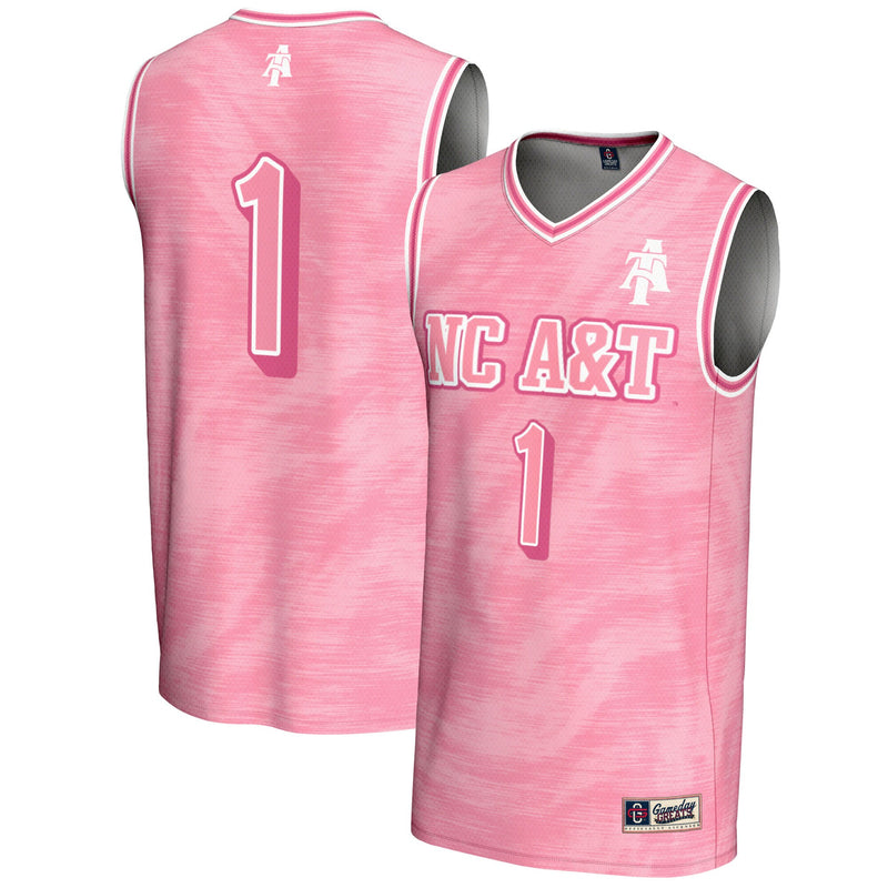 #1 North Carolina A&T Aggies GameDay Greats Lightweight Basketball Jersey - Pink