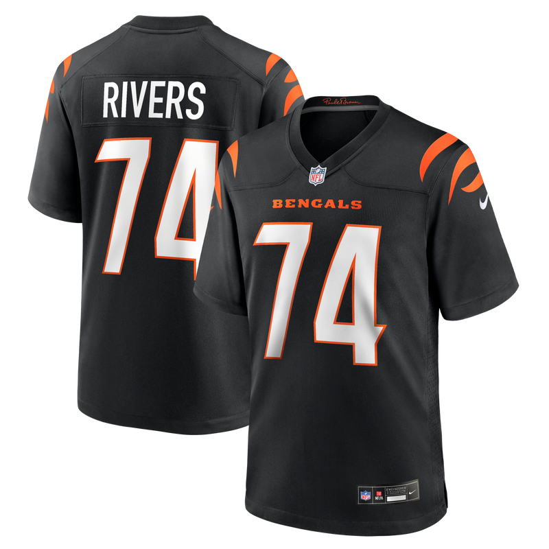 Cincinnati Bengals Jalen Rivers Nike Black Team Game Jersey
