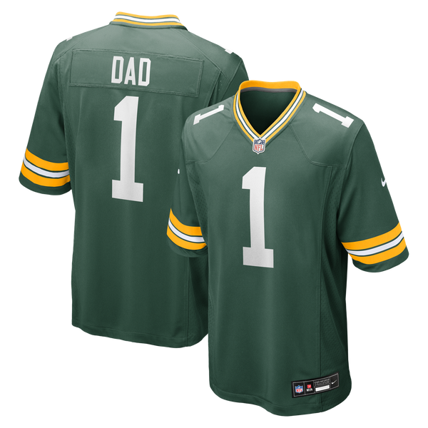 Green Bay Packers Number 1 Dad Nike Green Game Jersey