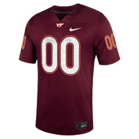 Virginia Tech Hokies Nike Custom Football Game Jersey - Maroon