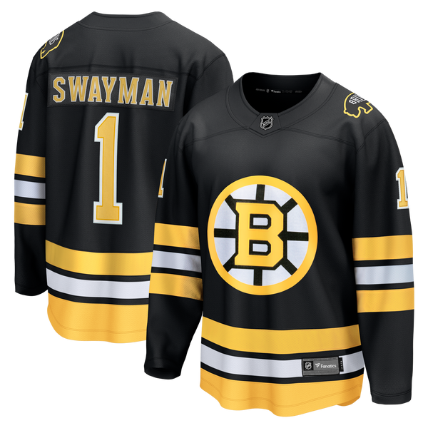 Boston Bruins Jeremy Swayman Fanatics Black Home Breakaway Jersey