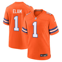 Denver Broncos Jason Elam Nike Orange Retired Player Alternate Game Jersey