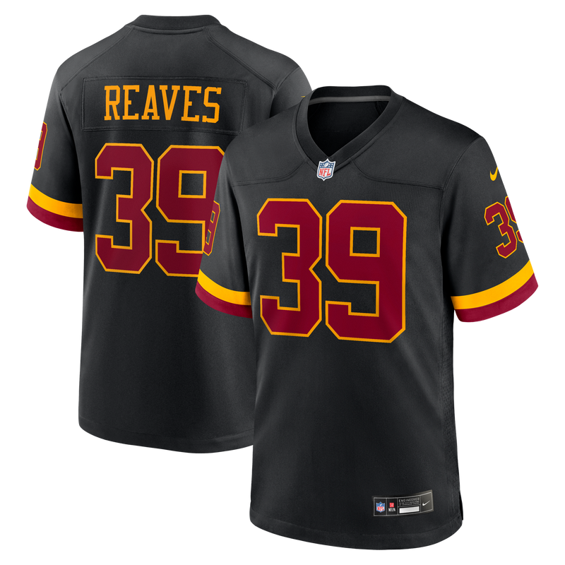 Washington Commanders Jeremy Reaves Nike Black Hail Raiser Alternate Game Jersey