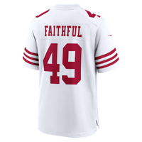 San Francisco 49ers The Faithful Nike White 80th Anniversary Game Jersey