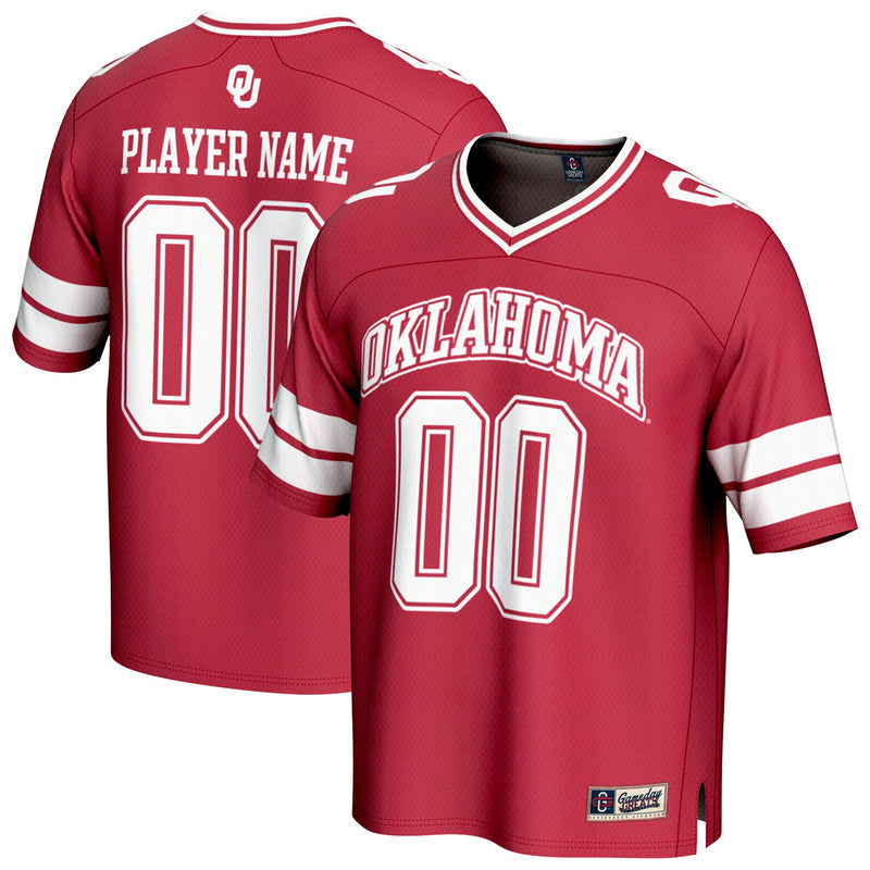 Oklahoma Sooners GameDay Greats NIL Pick-A-Player Football Fashion Jersey - Crimson