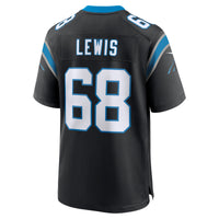 Carolina Panthers Damien Lewis Nike Black Game Jersey