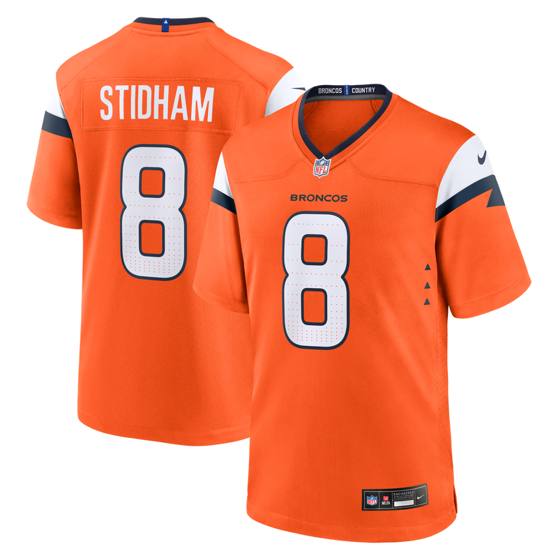 Denver Broncos Jarrett Stidham Nike Orange Team Game Jersey