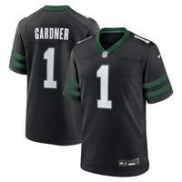 New York Jets Ahmad Sauce Gardner Nike Legacy Black Alternate Game Jersey