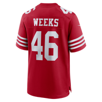 San Francisco 49ers Jon Weeks Nike Scarlet Team Game Jersey