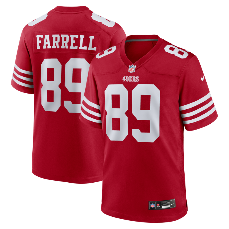 San Francisco 49ers Luke Farrell Nike Scarlet Team Game Jersey