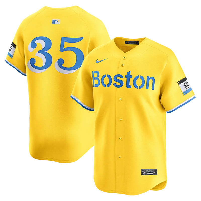 Boston Red Sox Garrett Crochet Nike Gold Alternate Limited Jersey