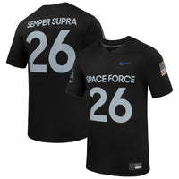 Air Force Falcons Nike Space Force Replica Football Jersey - Black