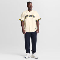 Milwaukee Brewers Christian Yelich Nike Cream Home Replica Jersey