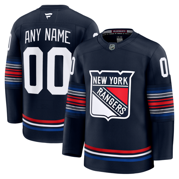 New York Rangers Fanatics Navy Alternate Premium Custom Jersey