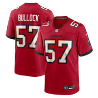 Tampa Bay Buccaneers John Bullock Nike Red Team Game Jersey