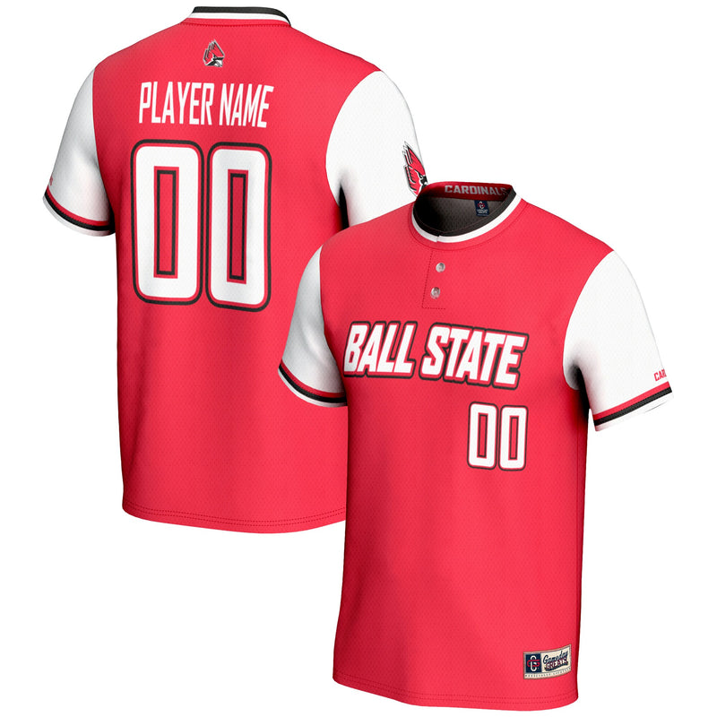Ball State Cardinals GameDay Greats NIL Pick-A-Player Lightweight Softball Jersey - Red