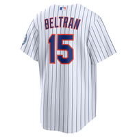 New York Mets Carlos Beltran Nike White Home Replica 2026 Hall of Fame Patch Jersey