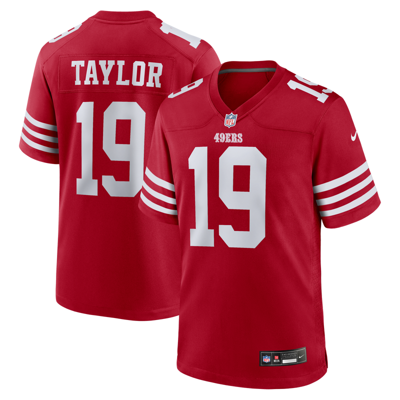 San Francisco 49ers Trent Taylor Nike Scarlet Team Game Jersey