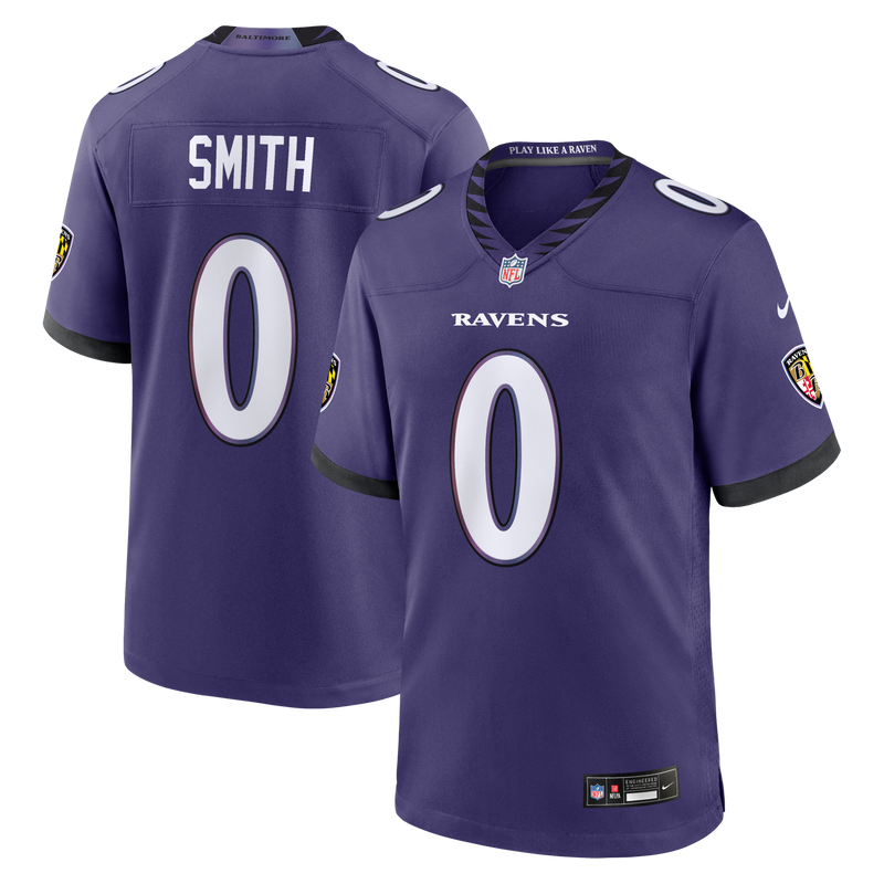 Baltimore Ravens Roquan Smith Nike Purple Team Game Jersey