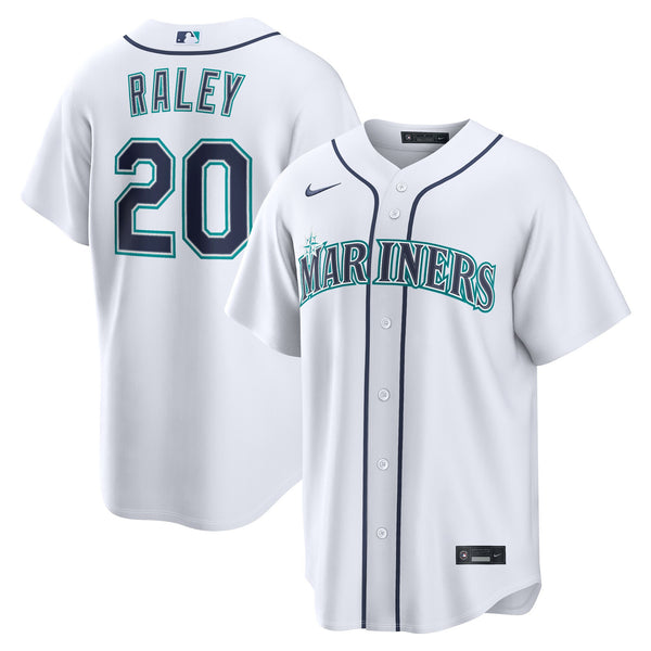 Seattle Mariners Luke Raley Nike White Home Replica Jersey