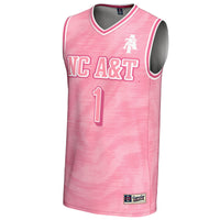 #1 North Carolina A&T Aggies GameDay Greats Lightweight Basketball Jersey - Pink