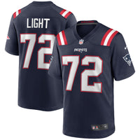 New England Patriots Matt Light Nike Navy Game Retired Player Jersey