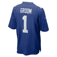 New York Giants Number 1 Groom Nike Royal Game Jersey