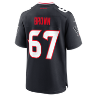 Houston Texans Evan Brown Nike Navy Team Game Jersey