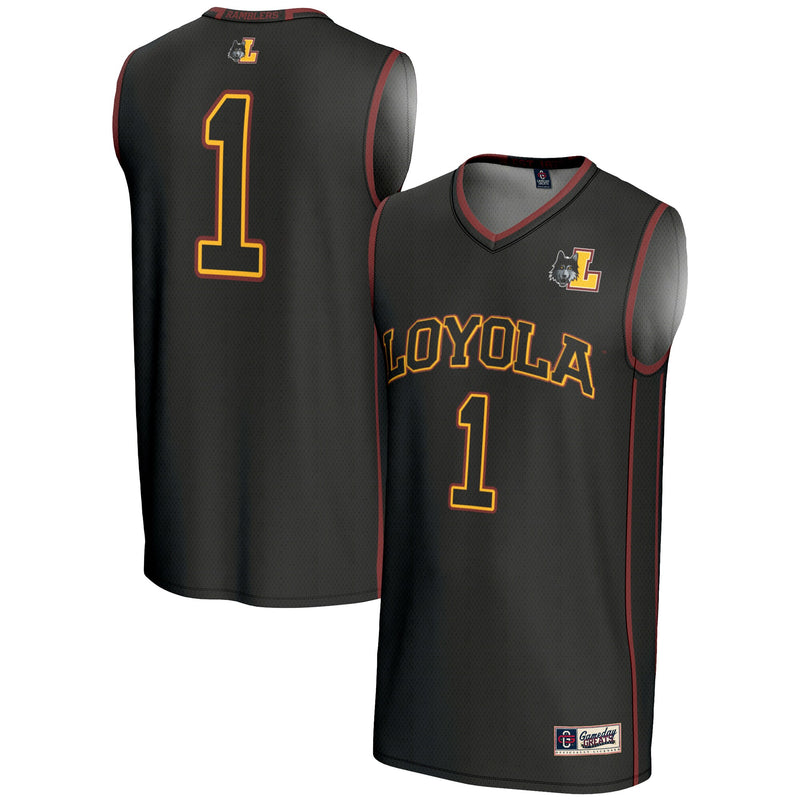 #1 Loyola Chicago Ramblers GameDay Greats Lightweight Basketball Jersey - Black