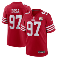 San Francisco 49ers Nick Bosa Nike Scarlet 80th Anniversary Game Jersey