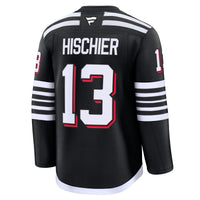 New Jersey Devils Nico Hischier Fanatics Black Alternate Premium Jersey